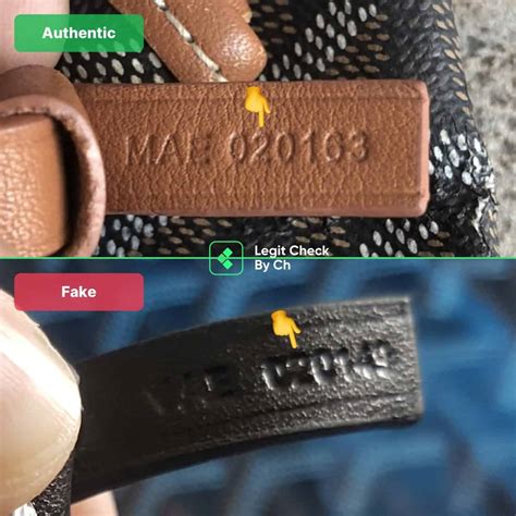 fake vs real goyard belt|real Goyard bag code.